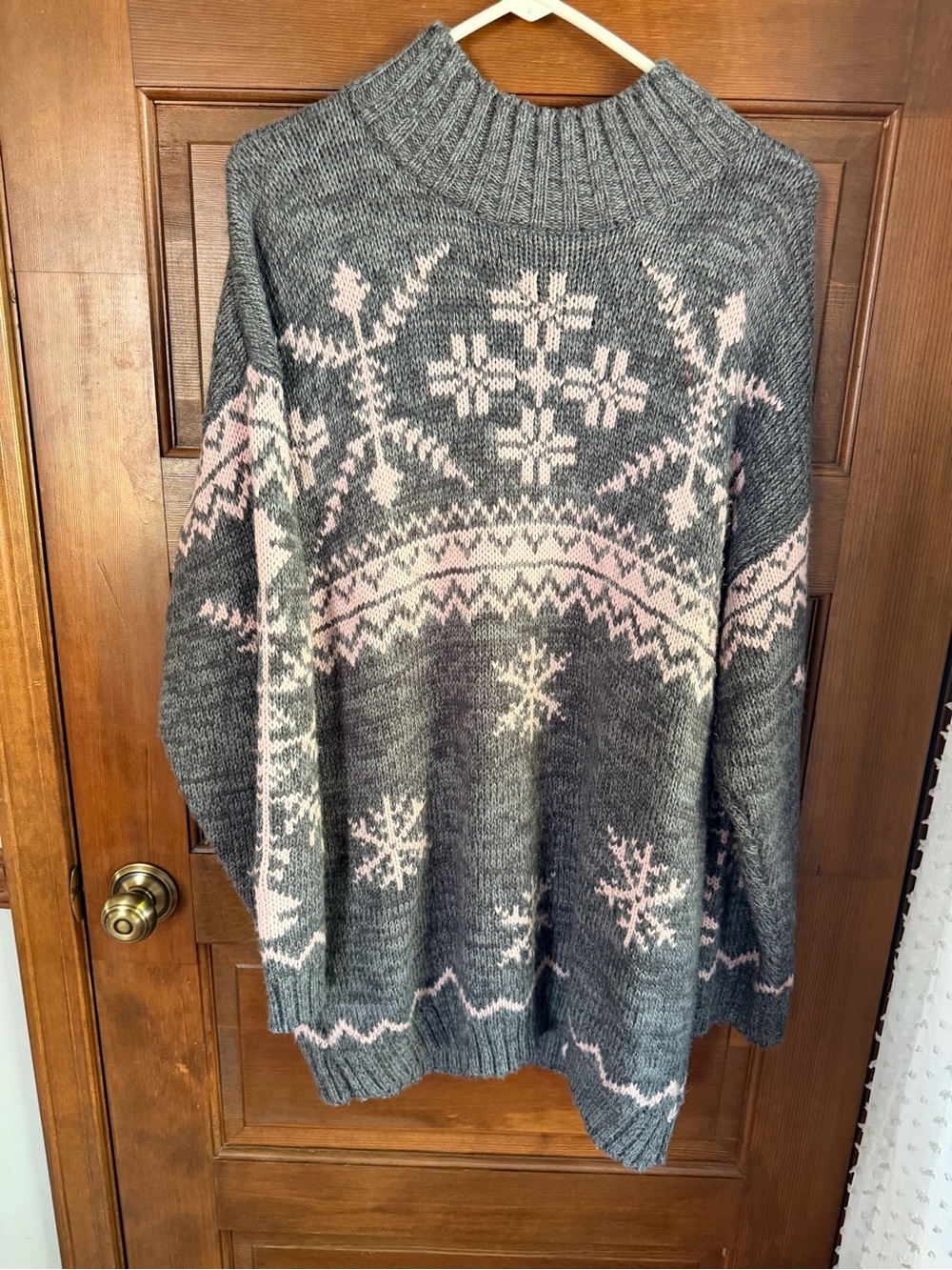 VINTAGE BEST AMERICAN FAIR ISLE MOCKNECK TUNIC DRESS